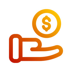 save money gradient icon