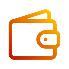 Obraz premium wallet gradient icon
