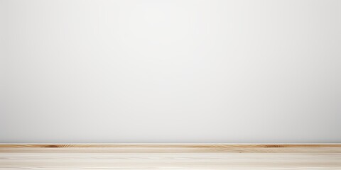 White background with a wooden table, product display template. white background with a wood floor. White and white photo of an empty room for presentation or packaging design in the style of an empty - obrazy, fototapety, plakaty
