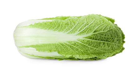 Fotobehang Fresh ripe Chinese cabbage isolated on white © New Africa