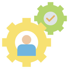 Fototapeta premium Management Flat Icon