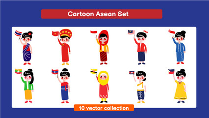 Cartoon Asean Set
