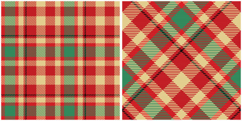 Tartan Plaid Vector Seamless Pattern. Gingham Patterns. Seamless Tartan Illustration Vector Set for Scarf, Blanket, Other Modern Spring Summer Autumn Winter Holiday Fabric Print.