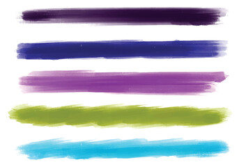 Ink paint colorful brush stroke splatter set design