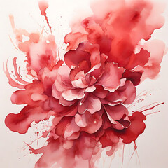 Abstract watercolour crimson background