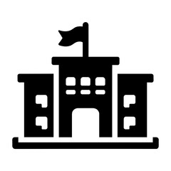 "Military Barrack Icon: A Vector Design Of A Military Barrack, Symbolizing The Sturdy Infrastructure Of An Army Camp Where Soldiers Gather And Live."