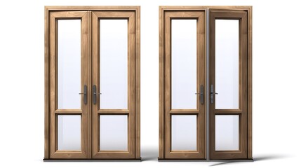 Obraz premium Open Home Door Elements for Open and Close, Isolated