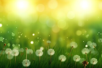 Fototapeta premium spring background with flowers made by midjourney