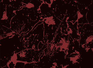 Abstract seamless grunge pattern. Old red dirty wall with spots and splash of paint or blood. Messy worned monochrome vector background. Suitable for wallpaper design, wrapping paper or fabric
