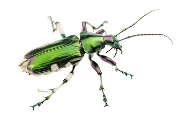 Tiger Beetle isolated on a transparent background