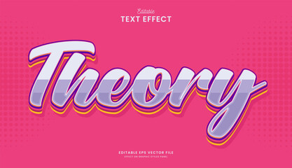 decorative theory editable text effect vector design