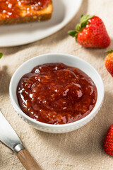 Organic Raw Red Strawberry Jam Jelly