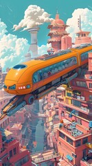 Obraz premium LaughterPowered Transportation A D of a Joyous and Innovative Concept