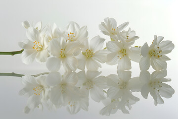 Delicate white blooms with golden centers, embodying serenity and grace
