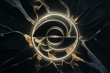abstract fractal background with rings