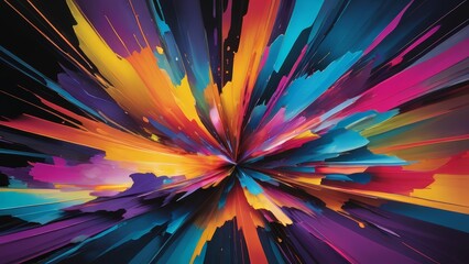 Fototapeta premium Vibrant colorful light explosion abstract background for design