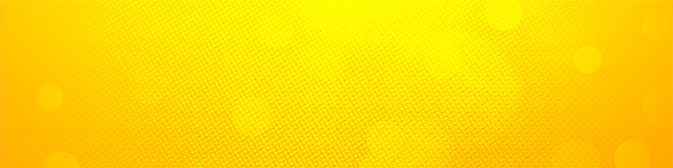 Yellow bokeh panorama background for Banner, Poster, celebration, event and various design works