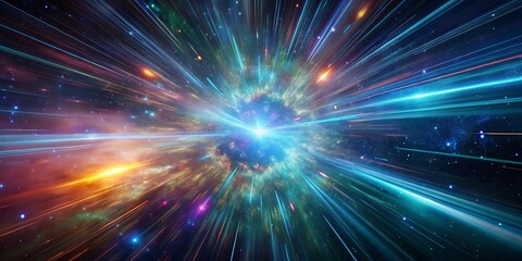 Obraz premium Spectrum Burst: The Colorful Universe Unleashed