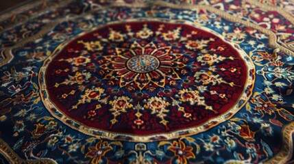 Vibrant traditional Turkish Persian carpet rug texture design