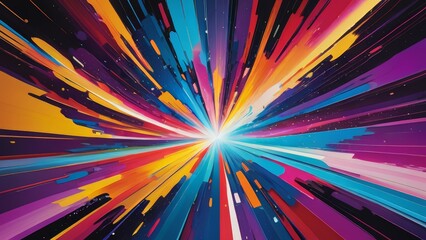 Vibrant colorful light explosion abstract background for design