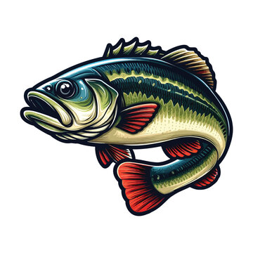 recommend clip art: Bass Fish Vector Illustration