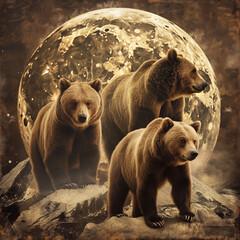 brown bear and a bear