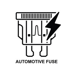 Automotive fuse icon. Car plug fuse isolated on background vector illustration.
