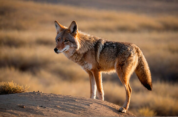 Coyote With Beautiful Background