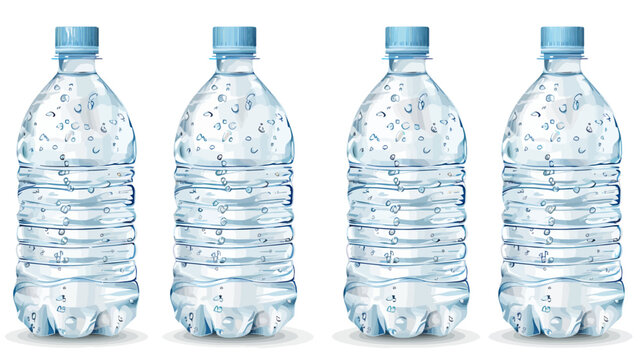 a set of three bottled water bottles
