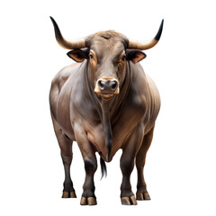Realistic digital illustration of a majestic brown bull