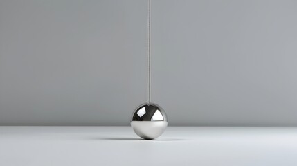 Classic Pendulum in Motion: A Minimalist 3D Depiction of Balance and Rhythm