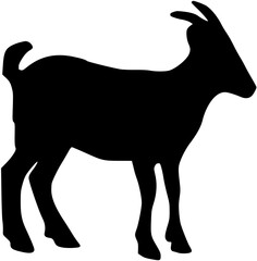 goat icon. goat silhouette
