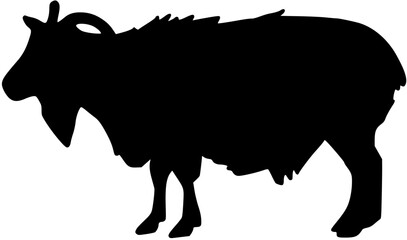 goat icon. goat silhouette
