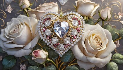 Regal Hearts and Roses: A Symphony of Elegance and Romance