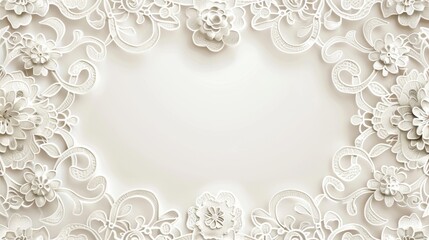 Greeting cards, invitations, and business cards on a vintage modern abstract background with white lace