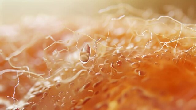 Closeup of a patients skin with a small puncture where stem cells have been injected for potential tissue repair and regeneration. .