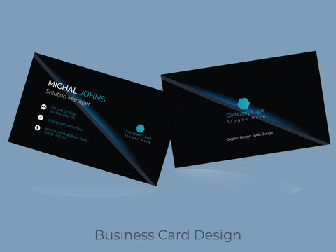 Business card design template, Clean professional business card template, visiting card, business card template.