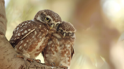 great owl with child,generative ai