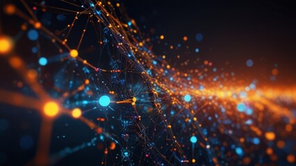 Obraz premium abstract technology background with lots spots