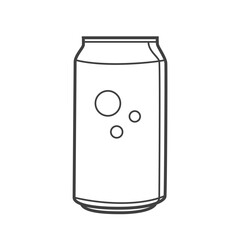 Linear icon of a soda cup with a straw, presented in a minimalist black-and-white design, illustrating the popular beverage in a clean and simple style.