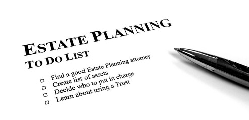 Estate Planning To Do List on Desk with Pen - 791809188