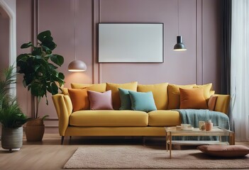 interior comfortable Home colors sofa living room rainbow Elegant design
