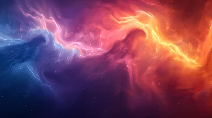Foto op Aluminium Fluid nebula flow with cosmic energy and stars, Generative AI © Crowcat