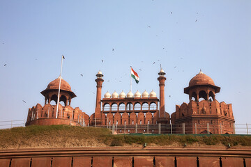 Reise durch Indien. Neu Delhi im Red Fort