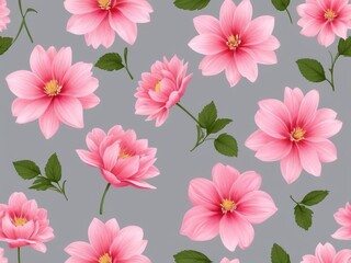 seamless background with pink flowers - 791811571