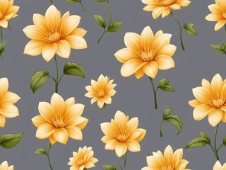 seamless pattern with yellow flowers - 791812168