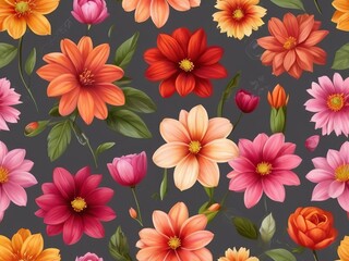 seamless floral pattern - 791812322