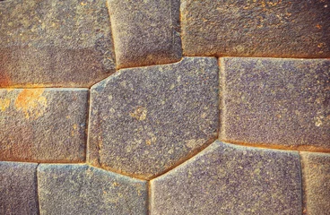 Wandcirkels aluminium Inca brick © Galyna Andrushko
