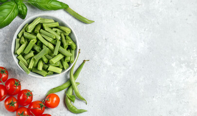 fresh green beans for healthy nutrition - 791812793