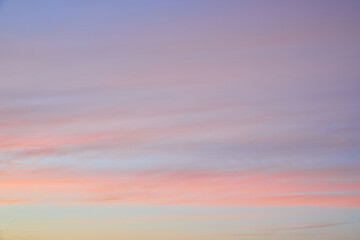 cloudy sky at sunset. Gradient color. Sky texture, abstract nature background